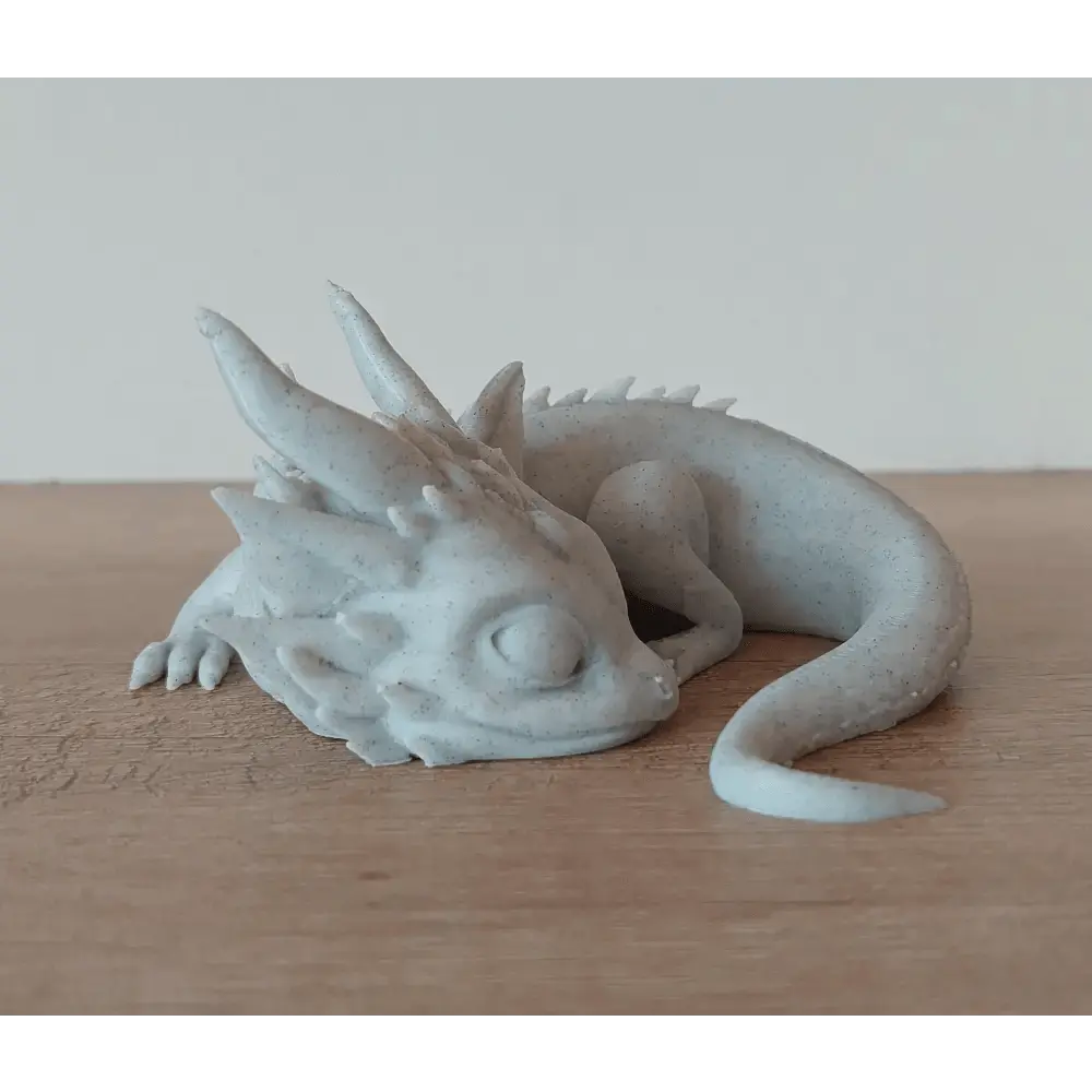 Baby-Drache aus 3D-Drucker - Farbe: Marmor - niedliches Design - 12 cm lang - schnelle Lieferung - megahobby3dcreations