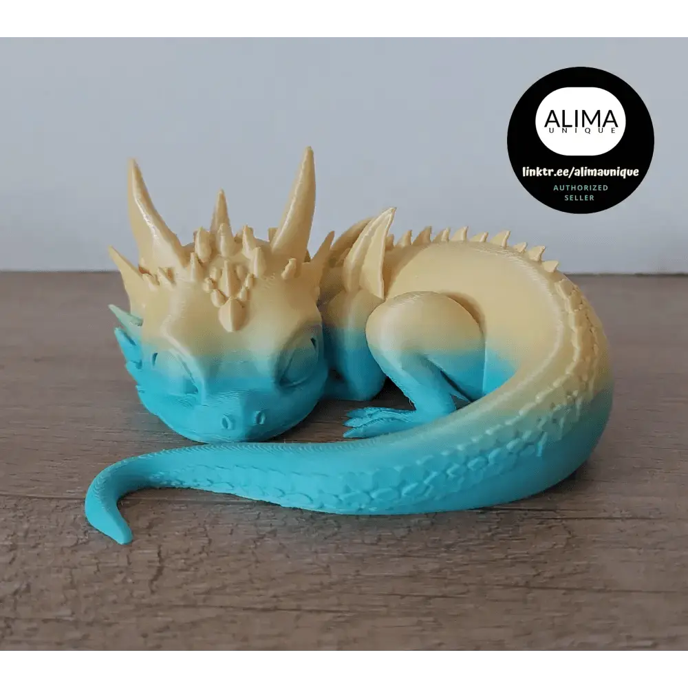 Baby-Drache aus 3D-Drucker - Farbe: Rainbow pastell schimmer - niedliches Design - 12 cm lang - schnelle Lieferung - megahobby3dcreations