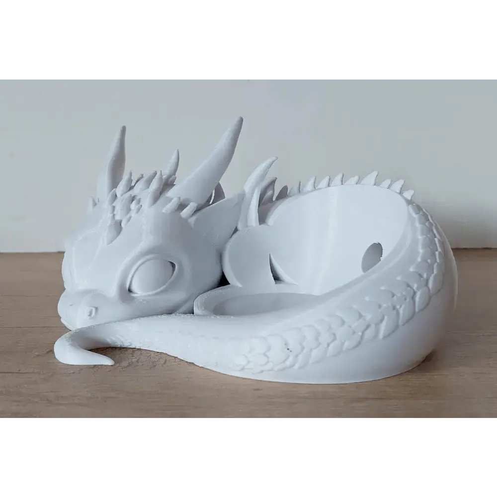Süsser Drache kompatibel zu Alexa Echo Dot 5 - weiss - 3D-Druck - 21x9x19 cm - megahobby3dcreations