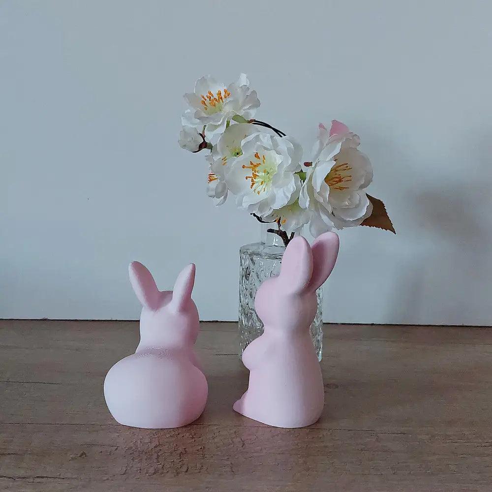 2 Hasen - Osterhasen - 5 x 10 cm und 7 x 8 cm - 3 Farben wählbar - Osterdeko - süss - niedlich - megahobby3dcreations