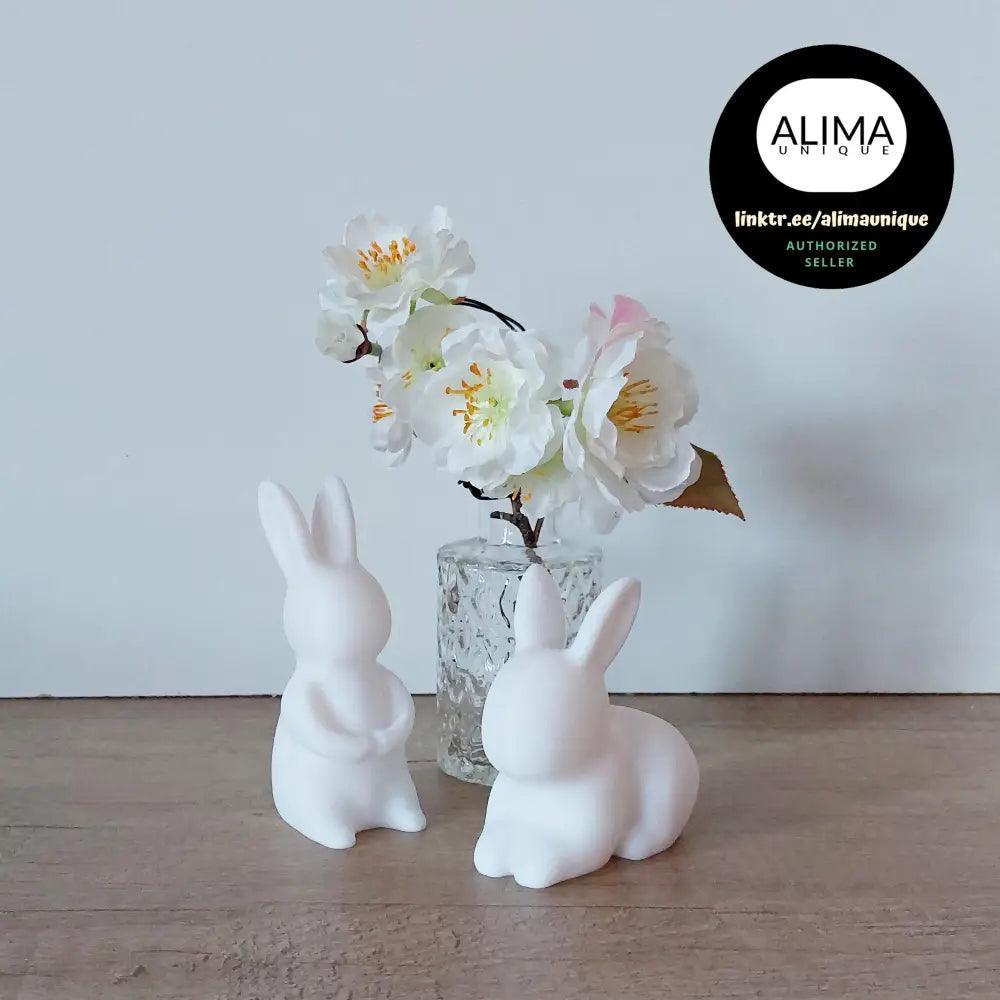 2 Hasen - Osterhasen - 5 x 10 cm und 7 x 8 cm - 3 Farben wählbar - Osterdeko - süss - niedlich - megahobby3dcreations