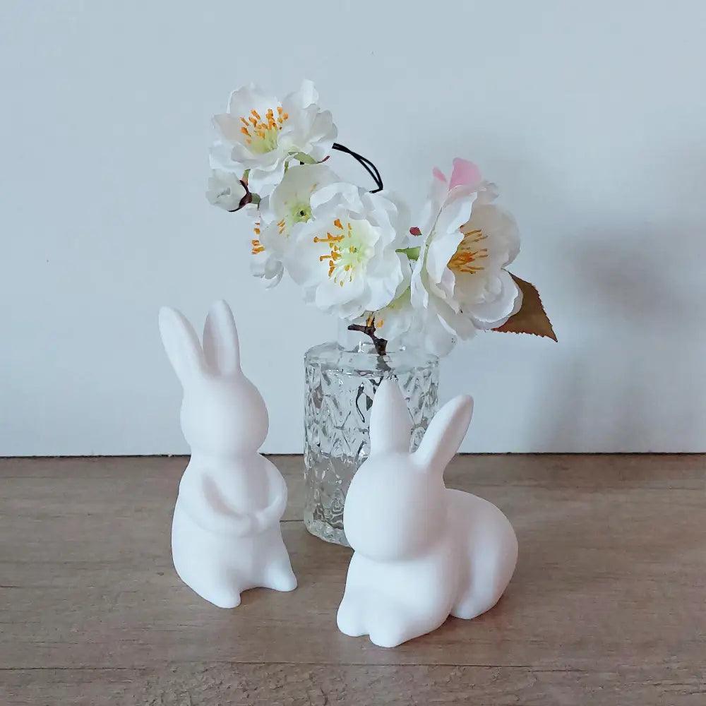 2 Hasen - Osterhasen - 5 x 10 cm und 7 x 8 cm - 3 Farben wählbar - Osterdeko - süss - niedlich - megahobby3dcreations