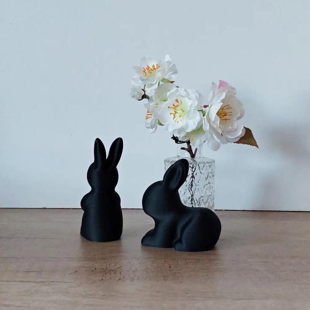 2 Hasen - Osterhasen - 5 x 10 cm und 7 x 8 cm - 3 Farben wählbar - Osterdeko - süss - niedlich - megahobby3dcreations