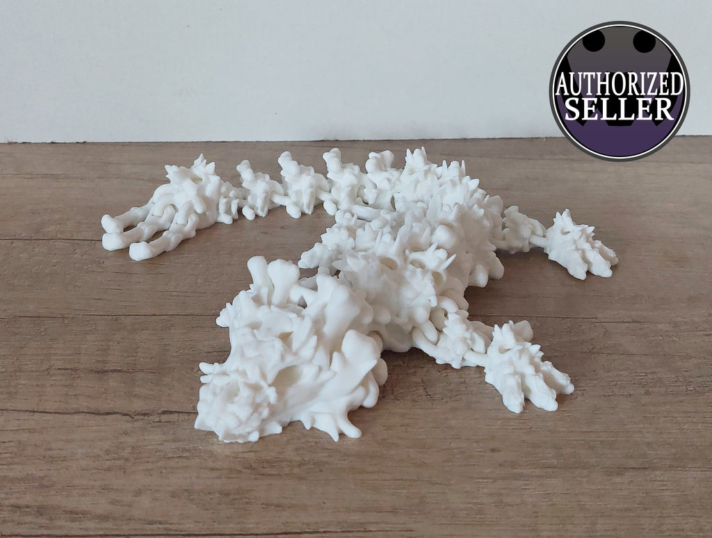 🐉 Hollow Dragon – Grusel-Drache 35 cm mit Totenköpfen & Knochen