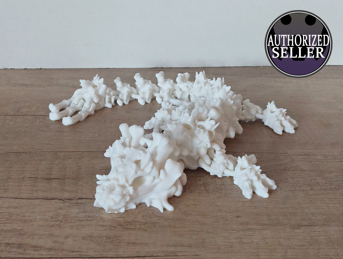 🐉 Hollow Dragon – Grusel-Drache 35 cm mit Totenköpfen & Knochen