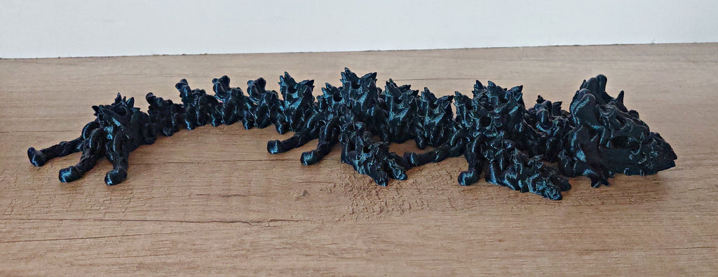 🐉 Hollow Dragon – Grusel-Drache 35 cm mit Totenköpfen & Knochen
