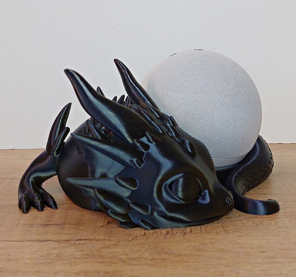🐉 Süßer Drache als Halter für Alexa Echo Dot 5 – 3D-Druck