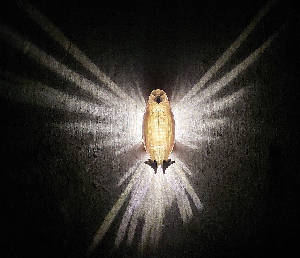 Weiße Adler-Wandlampe aus hochwertigem 3D-Druck mit LED-Beleuchtung, ca. 23 cm groß, als dekoratives Nachtlicht und moderne Wanddekoration.