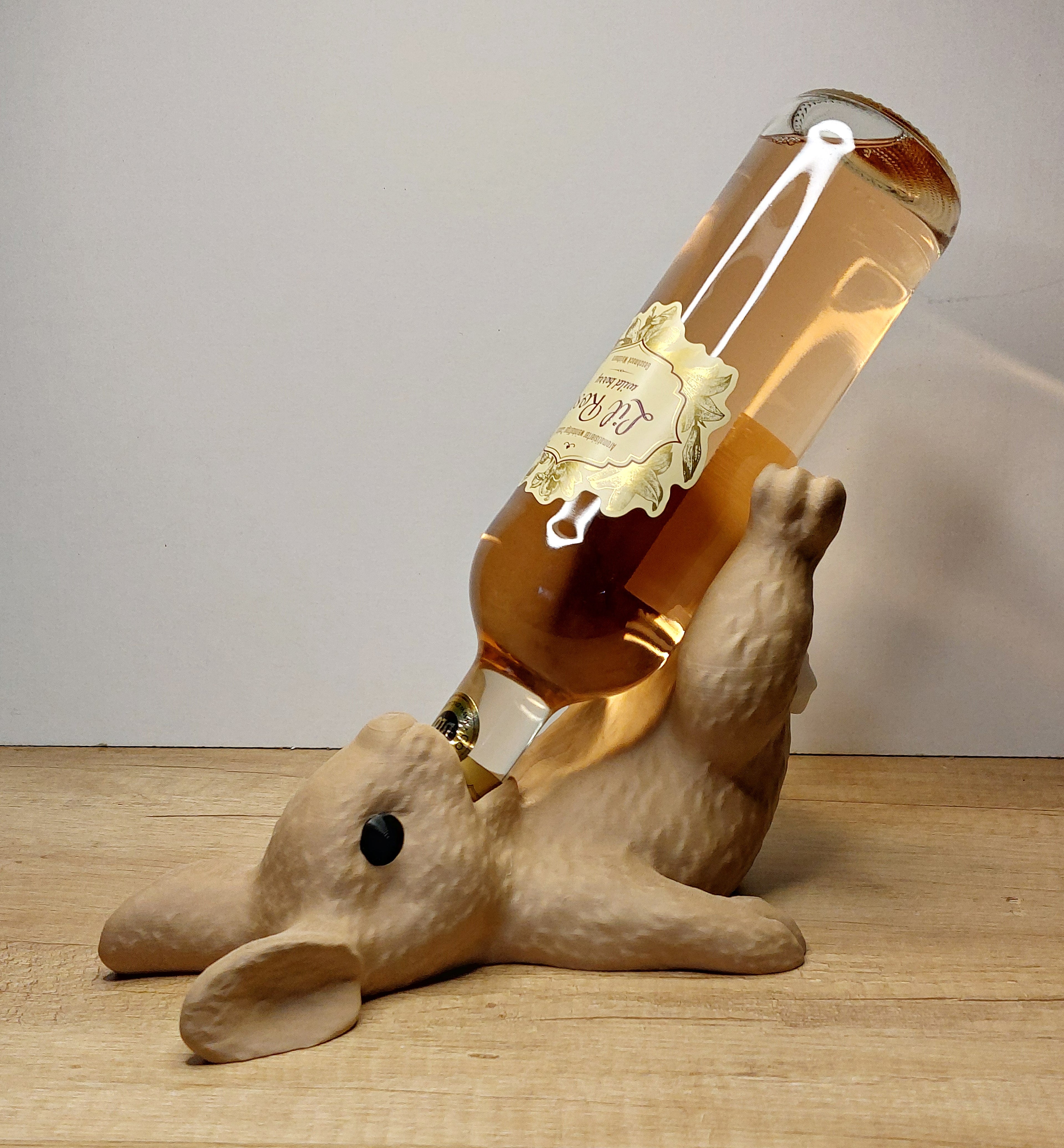 Hasen Weinflaschenhalter | 3D-Druck Deko für Weinliebhaber