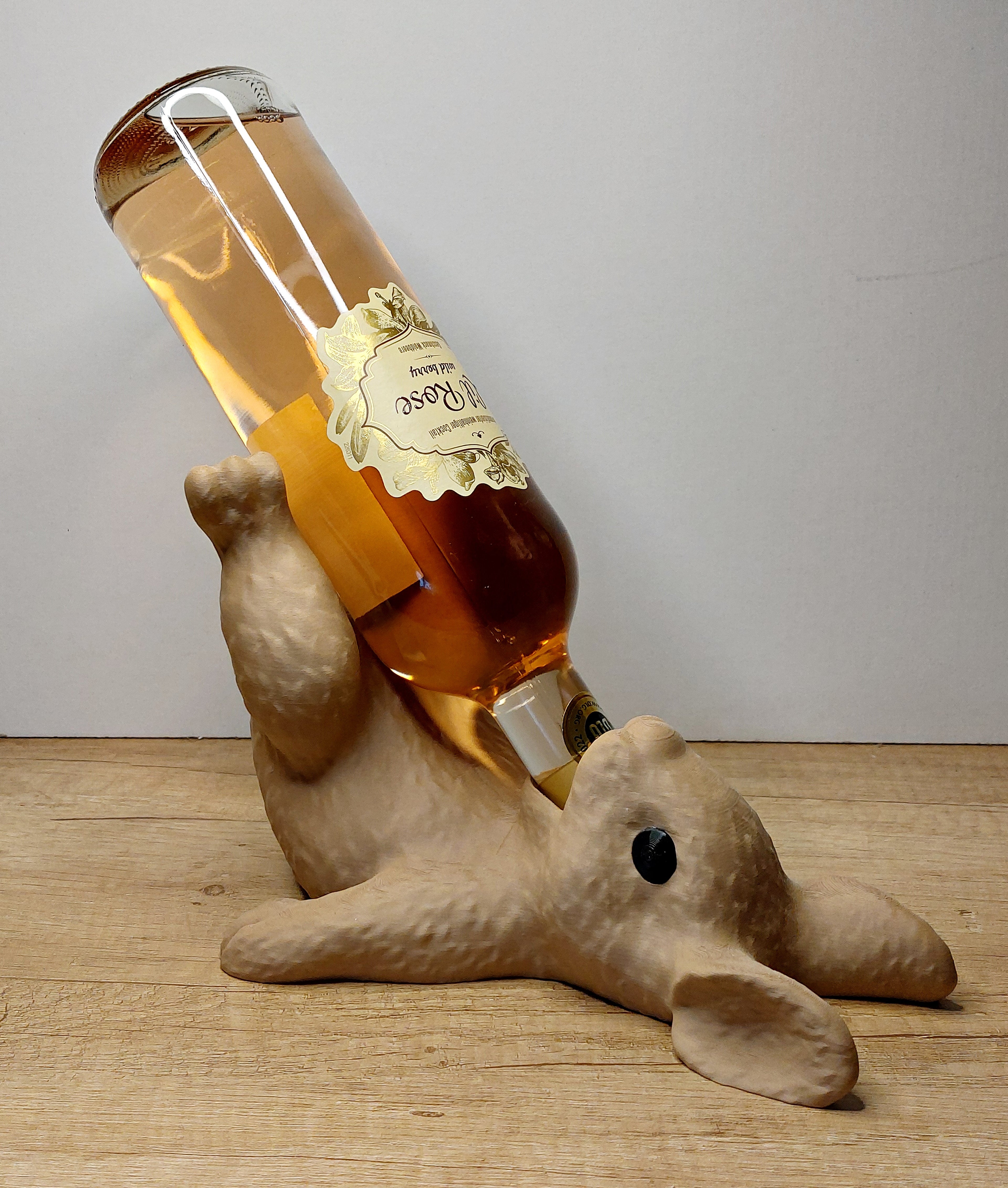 Hasen Weinflaschenhalter | 3D-Druck Deko für Weinliebhaber