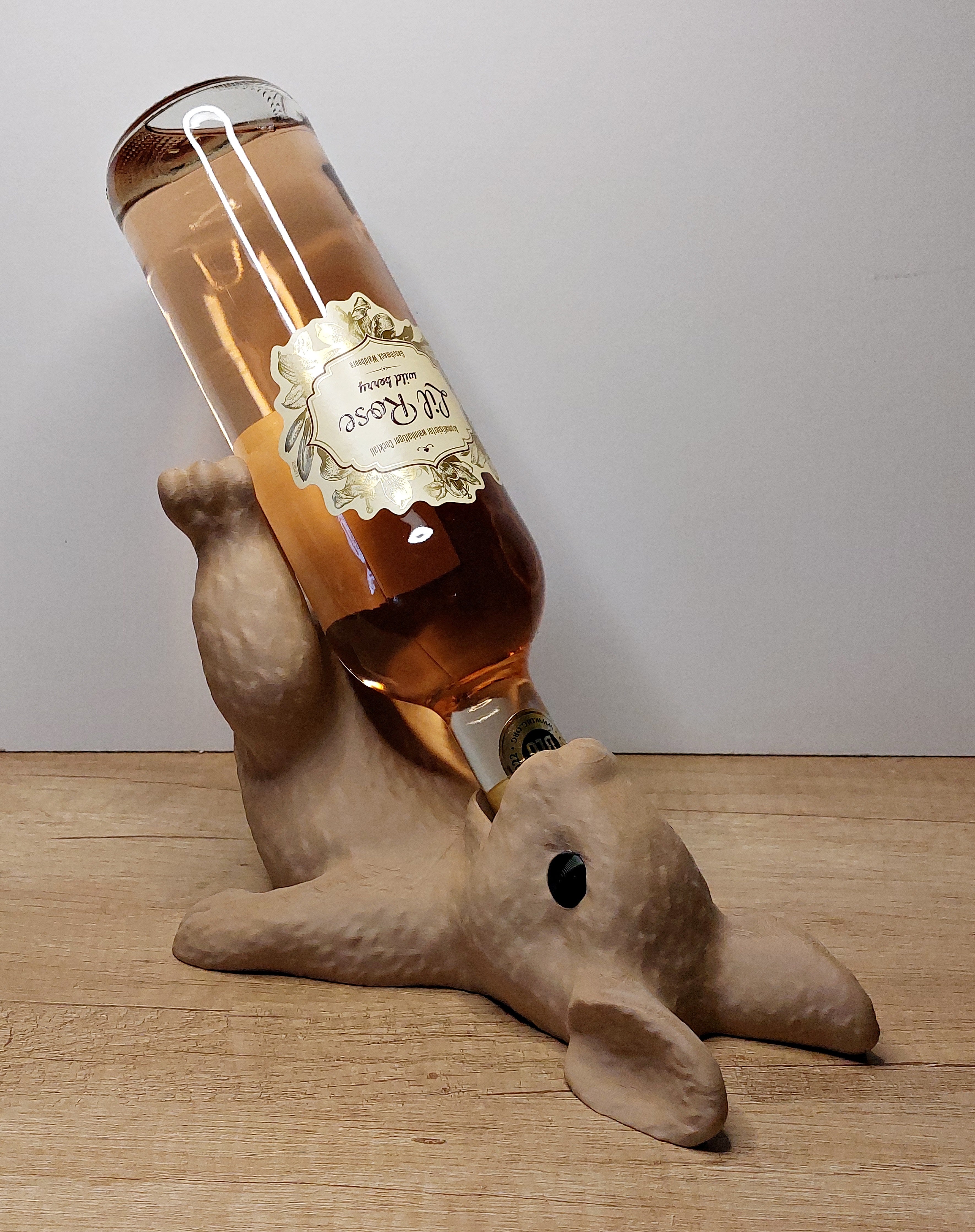 Hasen Weinflaschenhalter | 3D-Druck Deko für Weinliebhaber