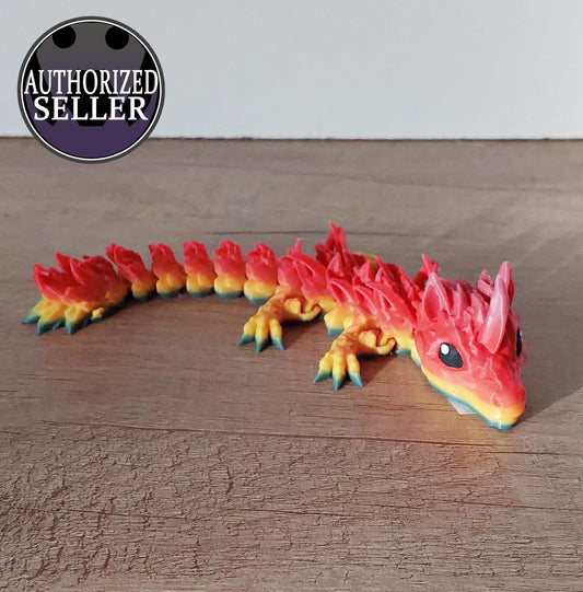 Einhorn Drache Tadling - Unicorn Dagon Tadling - 18 cm lang - 7 cm breit - 4 cm hoch - Augen Handbemalt - Gesckenk - Regenbogen matt - süss - megahobby3dcreations