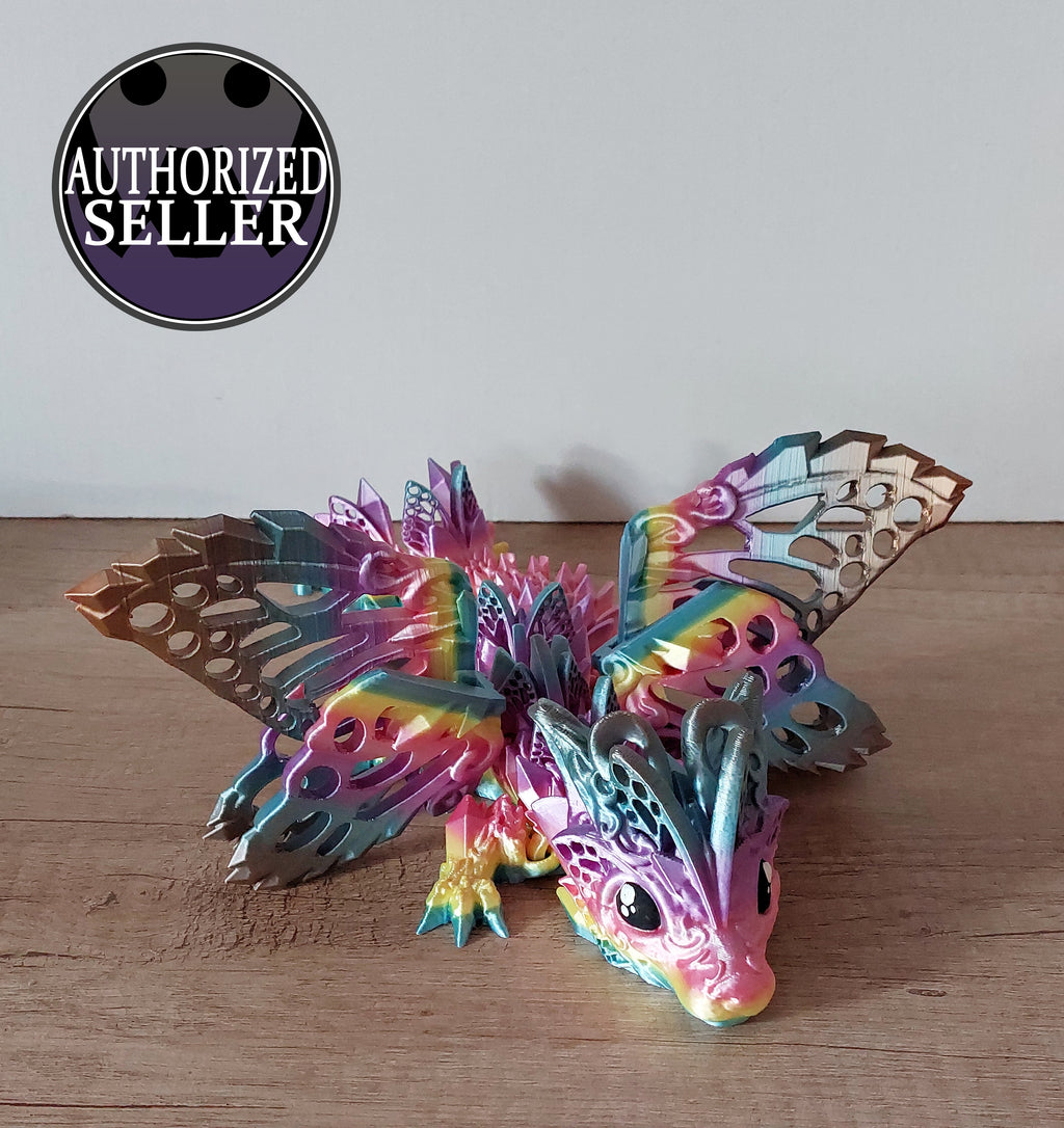 🐺 Baby Fae Wolf Drache – Feenwolf-Drache in Rainbow Shiny