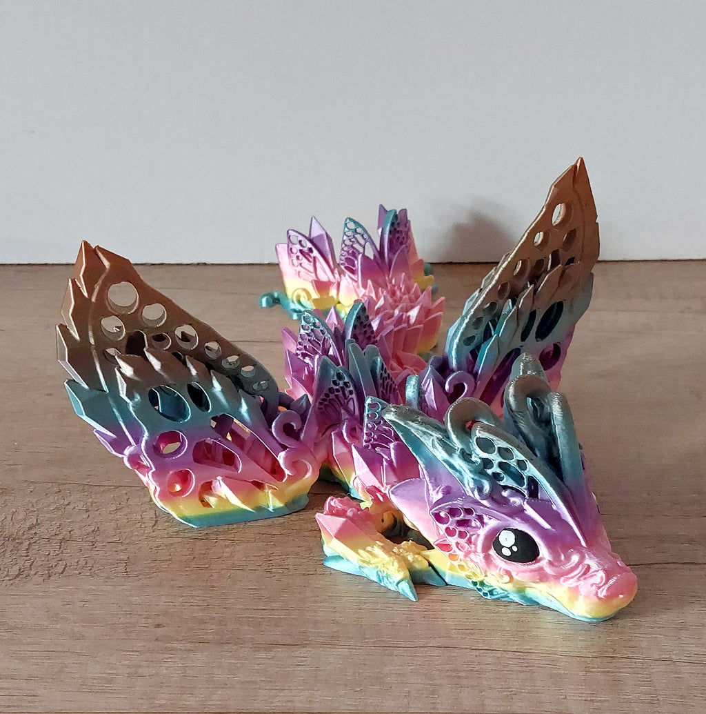 🐺 Baby Fae Wolf Drache – Feenwolf-Drache in Rainbow Shiny