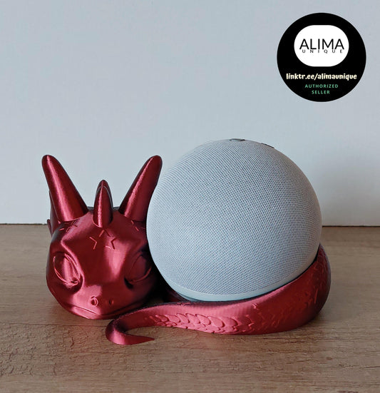 Magischer Halter für Alexa Echo Dot 5 – Galactical Starlight Dragon - Geschenk für Kinder / Kinderzimmer - viele Farben erhältlich - megahobby3dcreations