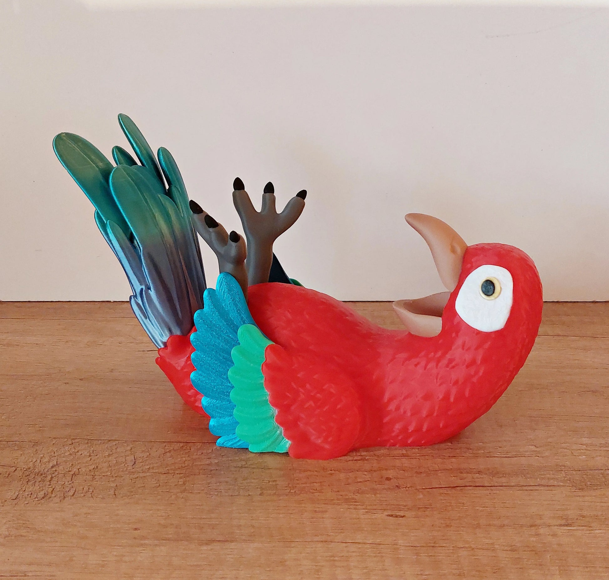 Weinflaschenhalter Papagei aus 3D-Druck | Bunter Flaschenhalter | Deko für Küche, Wohnzimmer & Bar megahobby