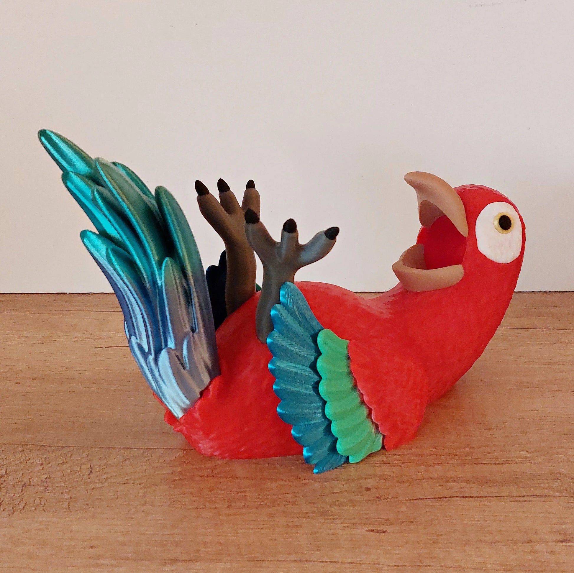 Weinflaschenhalter Papagei aus 3D-Druck | Bunter Flaschenhalter | Deko für Küche, Wohnzimmer & Bar megahobby