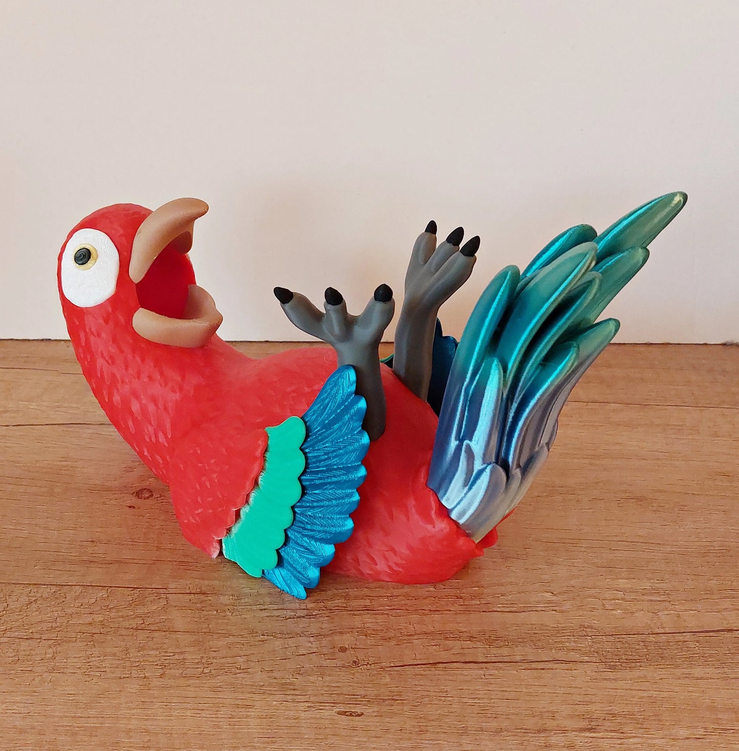 Weinflaschenhalter Papagei aus 3D-Druck | Bunter Flaschenhalter | Deko für Küche, Wohnzimmer & Bar megahobby