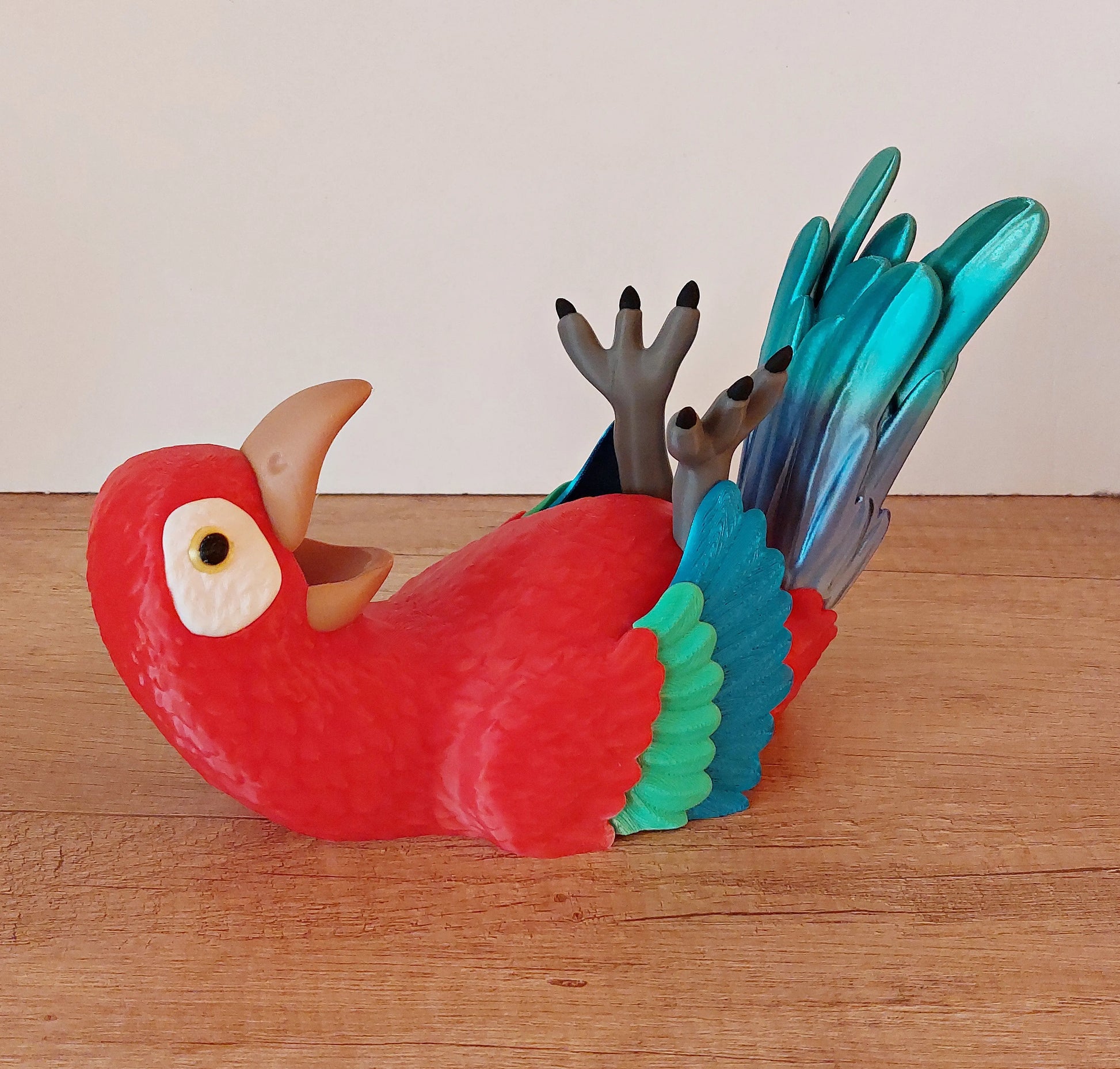 Weinflaschenhalter Papagei aus 3D-Druck | Bunter Flaschenhalter | Deko für Küche, Wohnzimmer & Bar megahobby