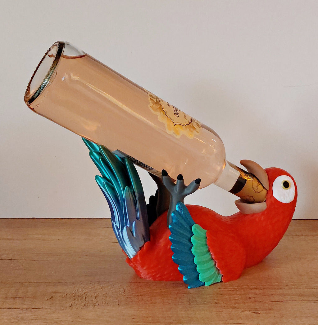 🦜 Weinflaschenhalter Papagei – Bunter 3D-Druck Flaschenhalter für Weinliebhaber