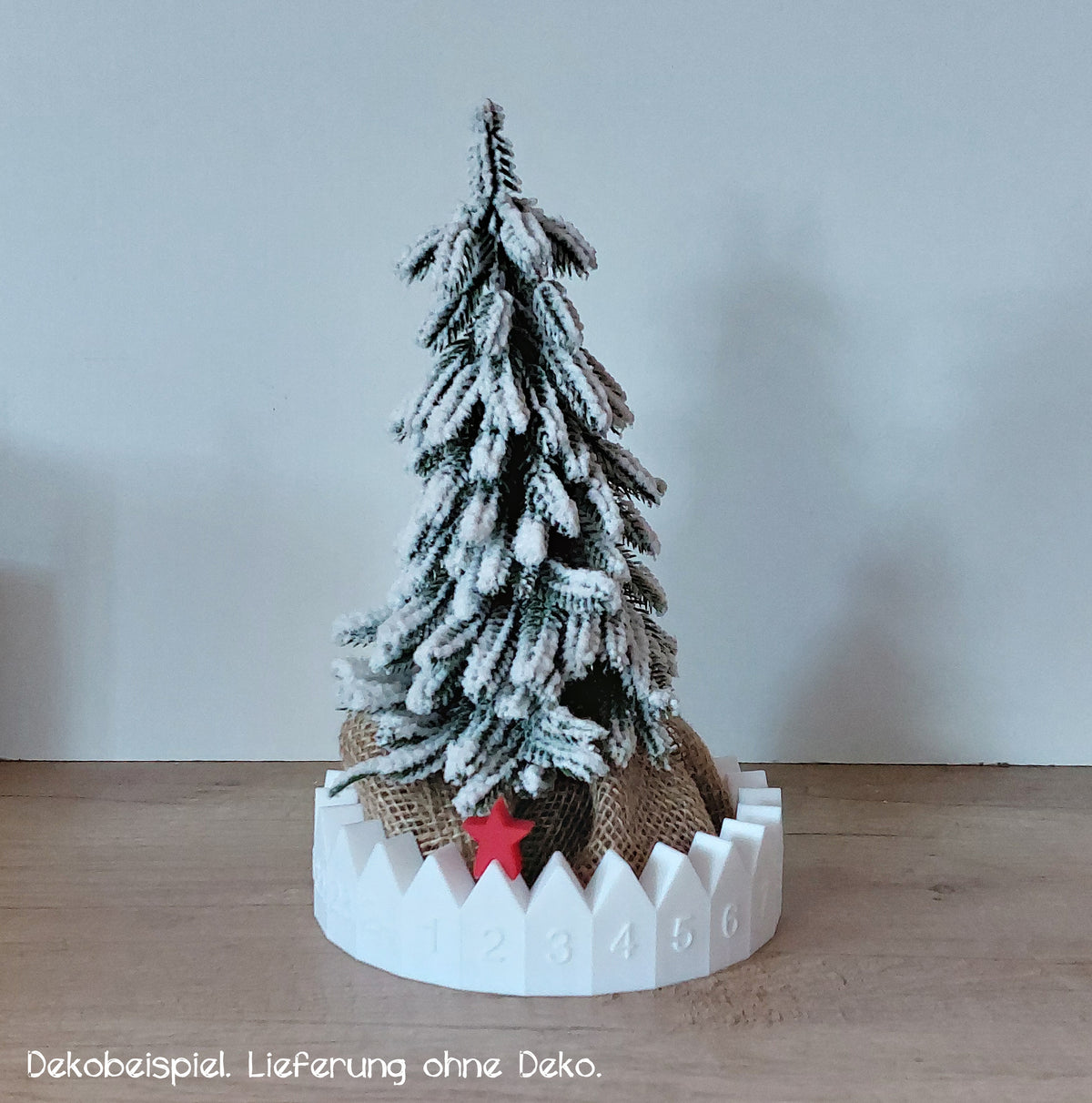 🎄 Adventskalender Häuserkranz – Weiß – 3D-Druck