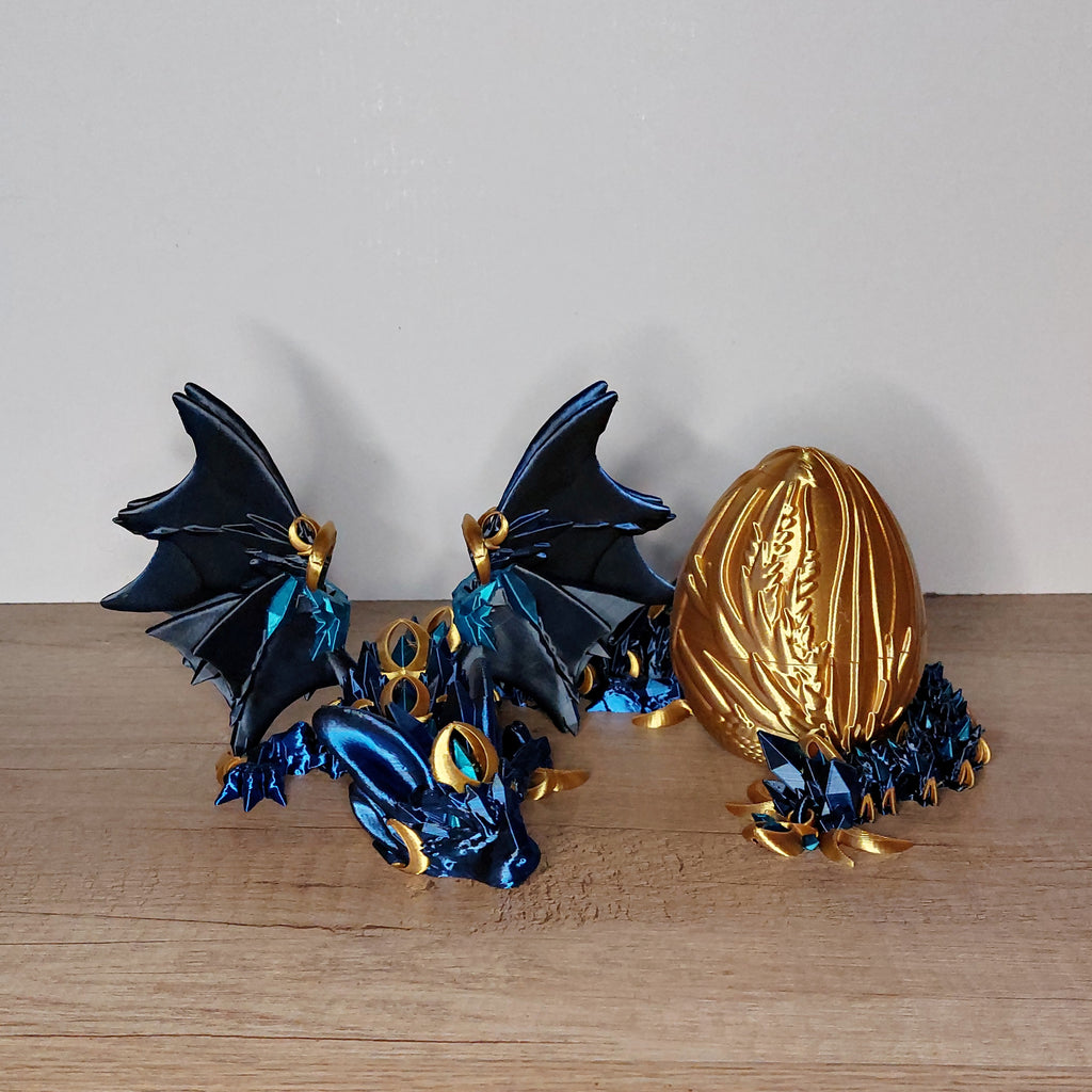 Majestätischer Nightwing Drache aus 3D-Druck