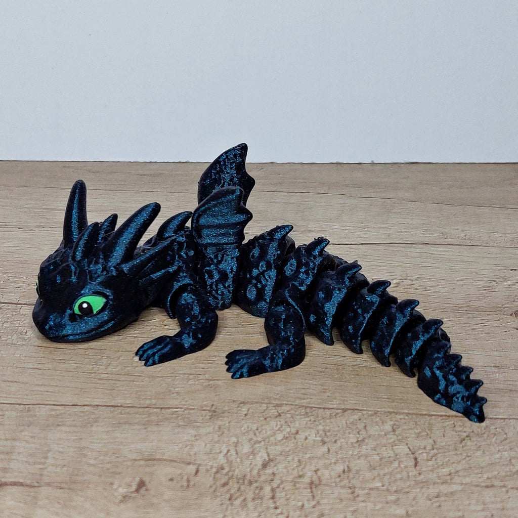 Monddrache aus 3D-Druck | Bewegliche Fantasy Drachenfigur