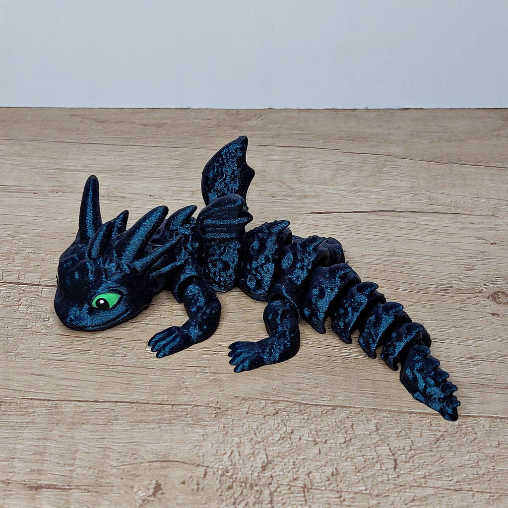Monddrache aus 3D-Druck | Bewegliche Fantasy Drachenfigur