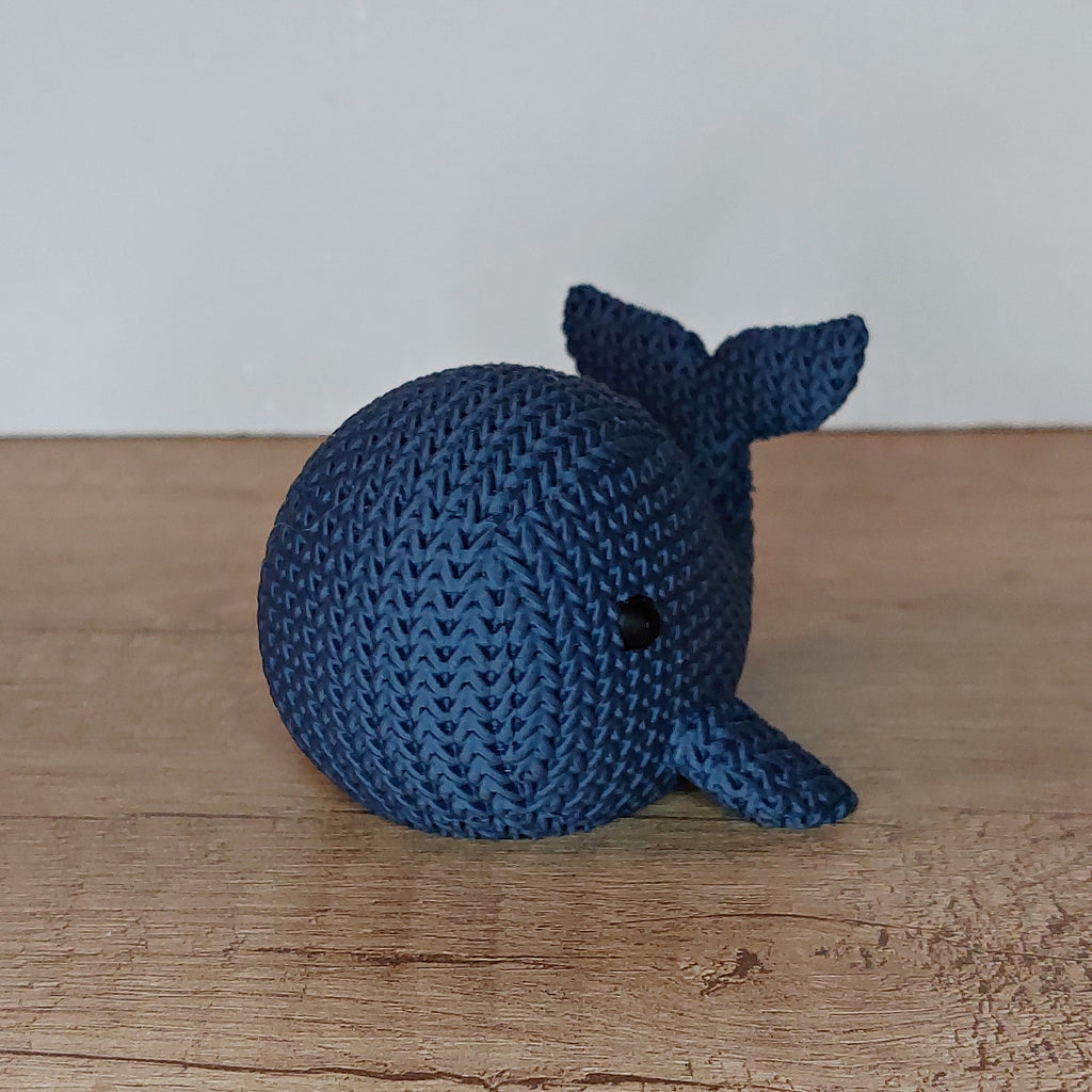🐋 Wal im Strick-Look aus 3D-Druck – Maritime Dekofigur mit gemütlicher Strickoptik
