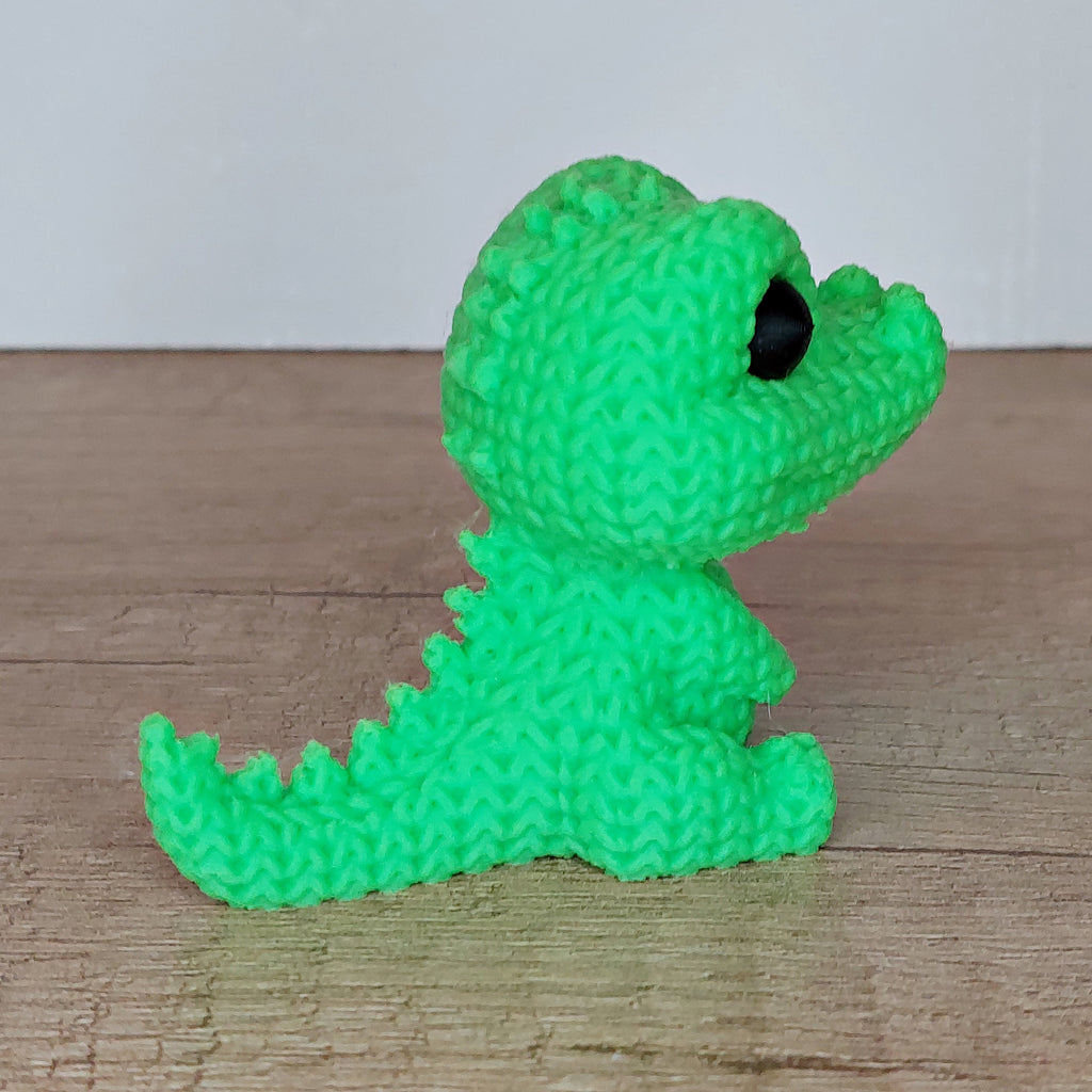 🐊 Krokodil im Strick-Look aus 3D-Druck – Niedliche Dekofigur mit einzigartiger Strickoptik