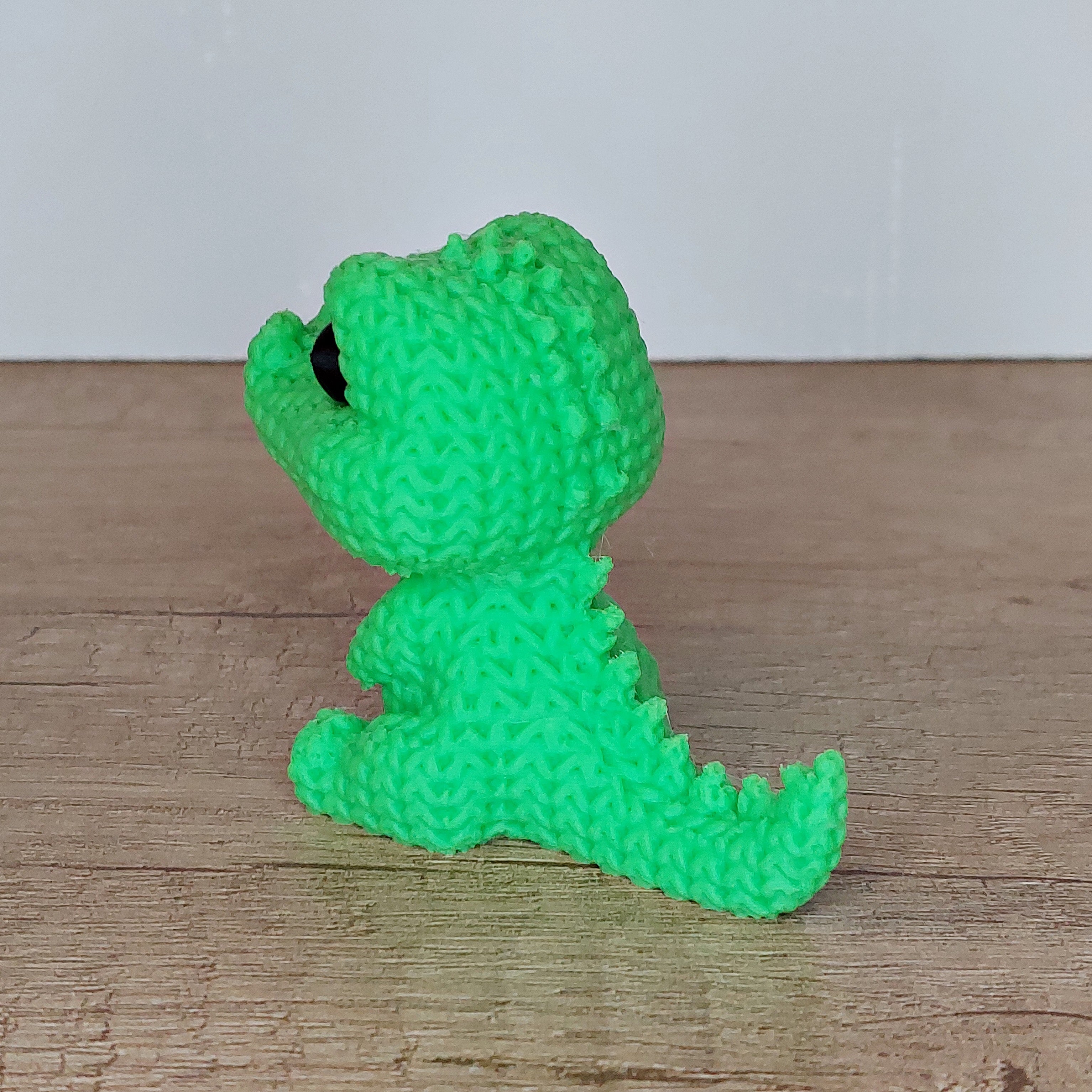 🐊 Krokodil im Strick-Look aus 3D-Druck – Niedliche Dekofigur mit einzigartiger Strickoptik