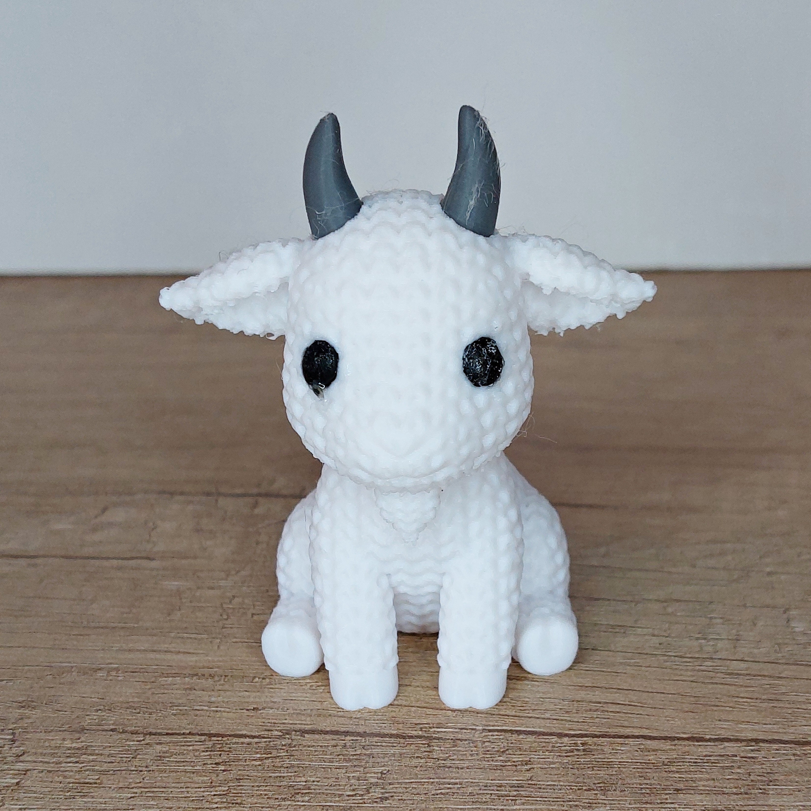 🐐 Ziege im Strick-Look aus 3D-Druck – Niedliche Dekofigur mit gemütlicher Strickoptik