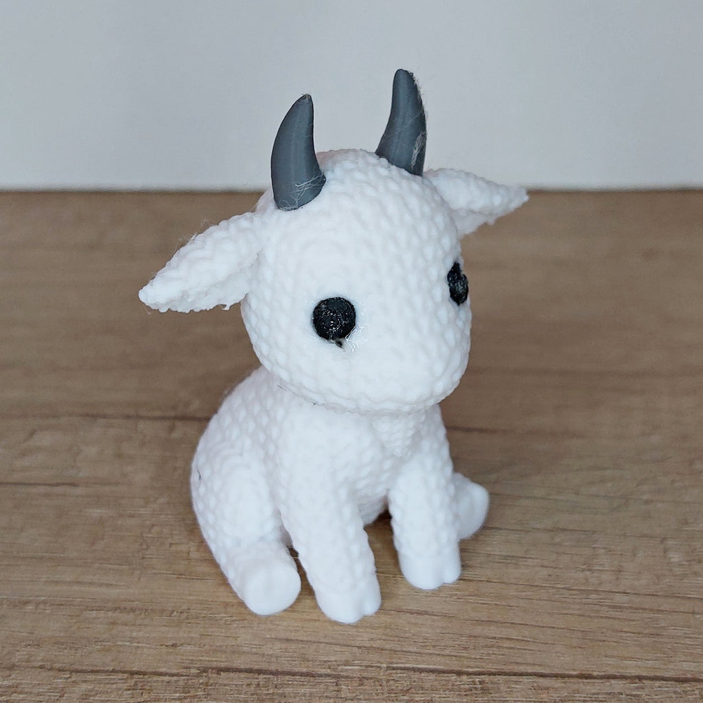 🐐 Ziege im Strick-Look aus 3D-Druck – Niedliche Dekofigur mit gemütlicher Strickoptik