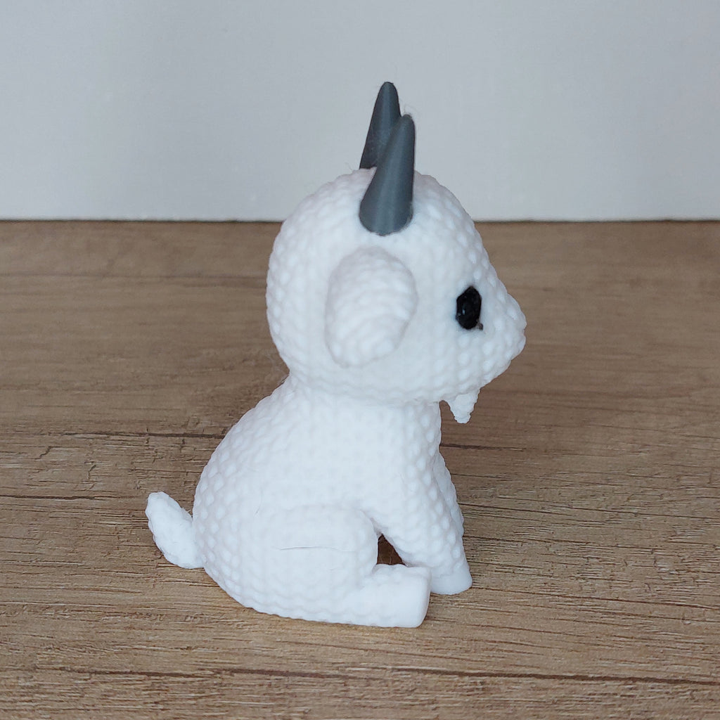 🐐 Ziege im Strick-Look aus 3D-Druck – Niedliche Dekofigur mit gemütlicher Strickoptik