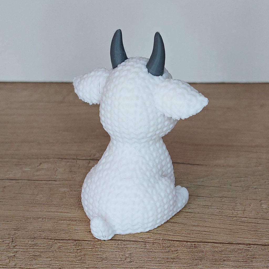 🐐 Ziege im Strick-Look aus 3D-Druck – Niedliche Dekofigur mit gemütlicher Strickoptik