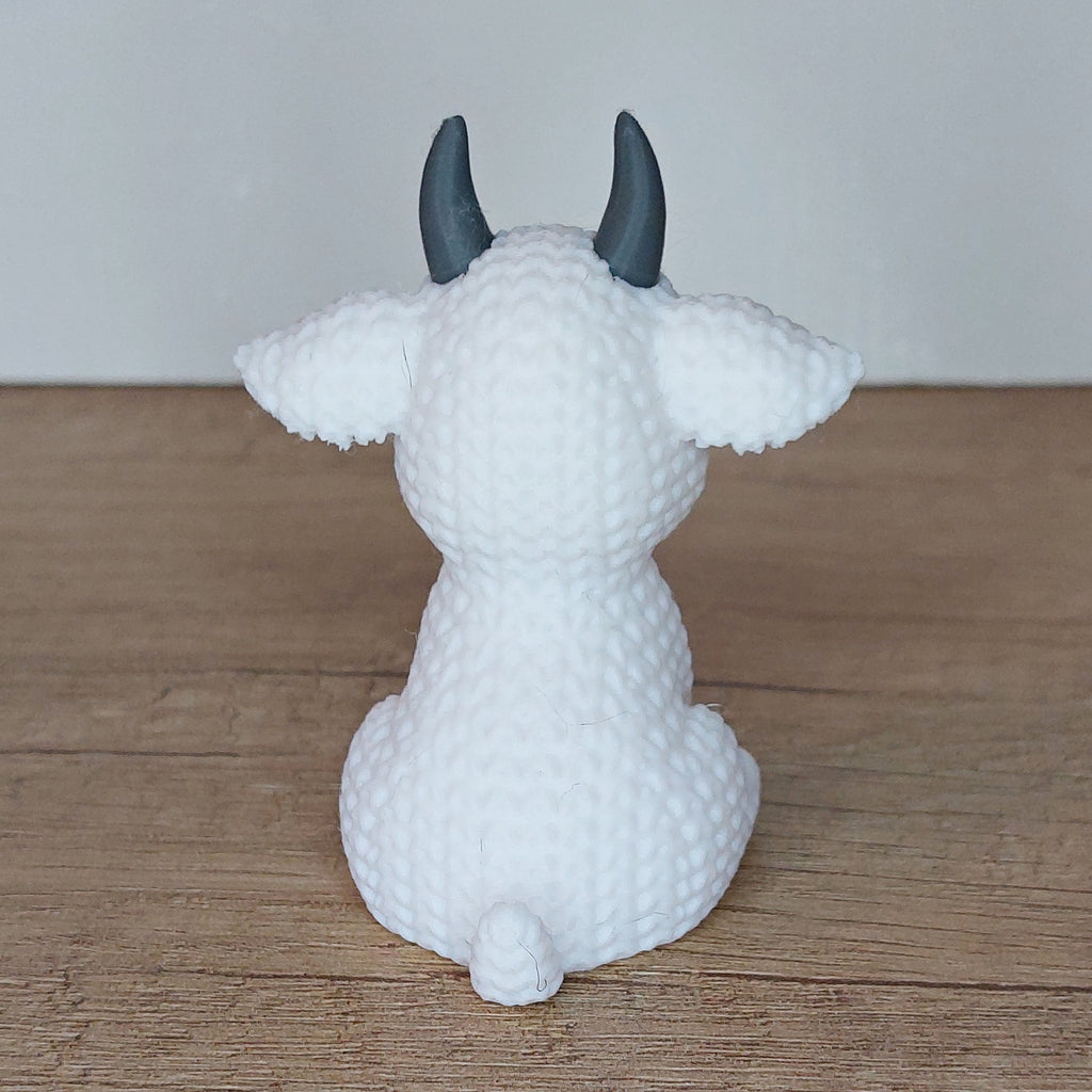 🐐 Ziege im Strick-Look aus 3D-Druck – Niedliche Dekofigur mit gemütlicher Strickoptik