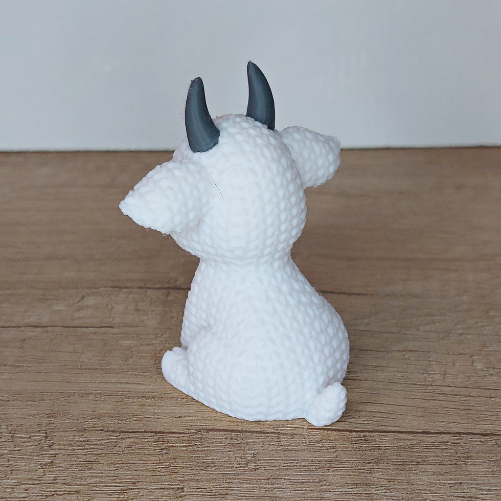 🐐 Ziege im Strick-Look aus 3D-Druck – Niedliche Dekofigur mit gemütlicher Strickoptik