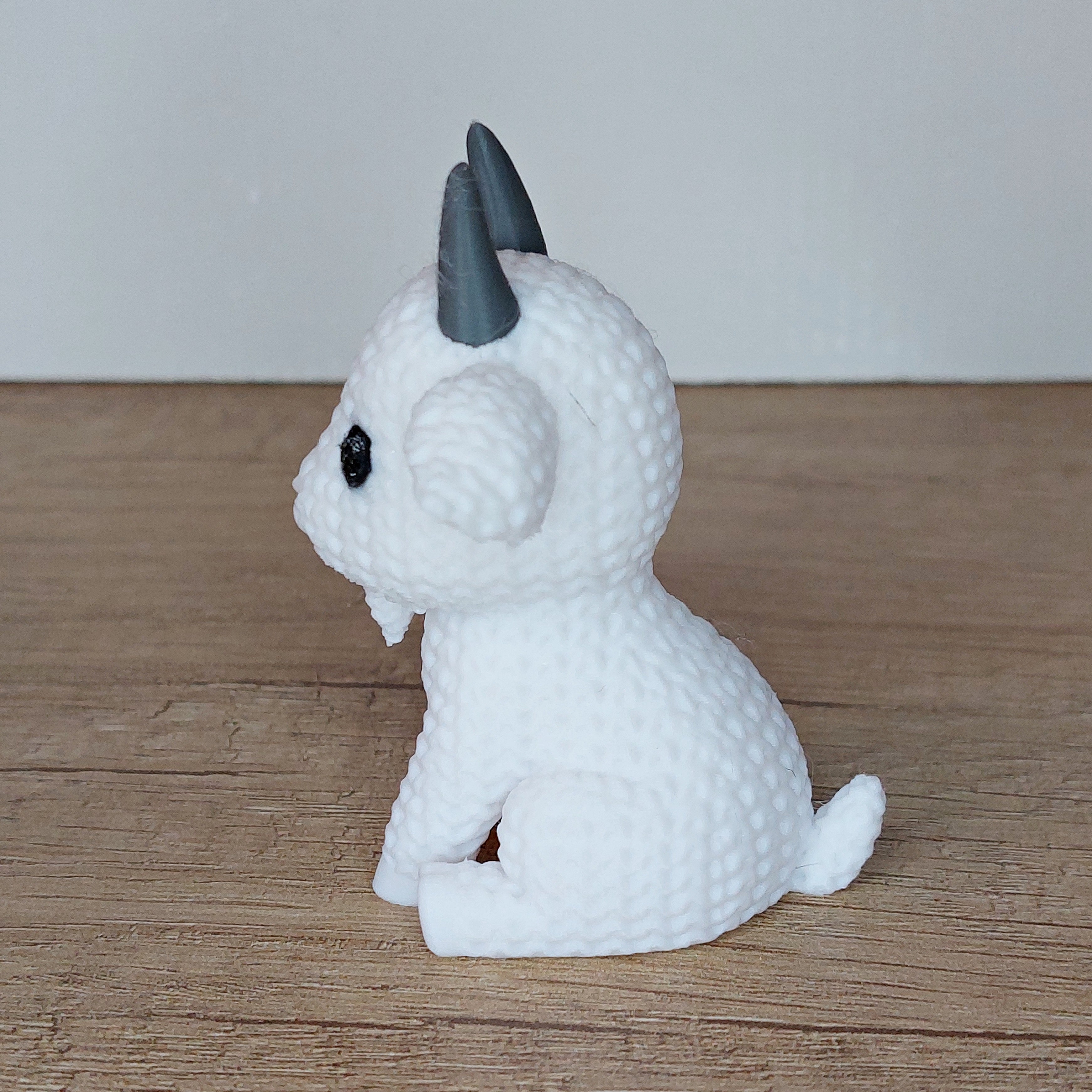 🐐 Ziege im Strick-Look aus 3D-Druck – Niedliche Dekofigur mit gemütlicher Strickoptik