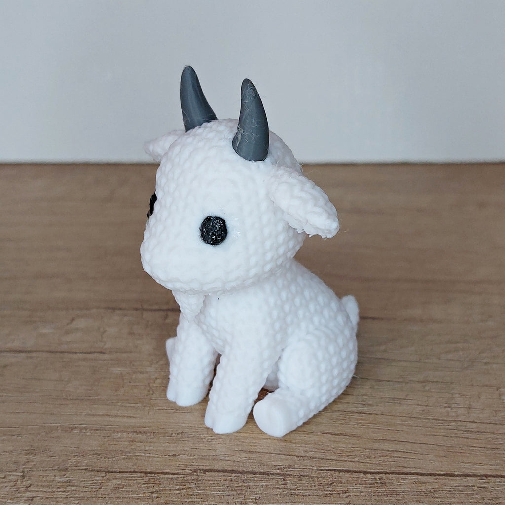 🐐 Ziege im Strick-Look aus 3D-Druck – Niedliche Dekofigur mit gemütlicher Strickoptik