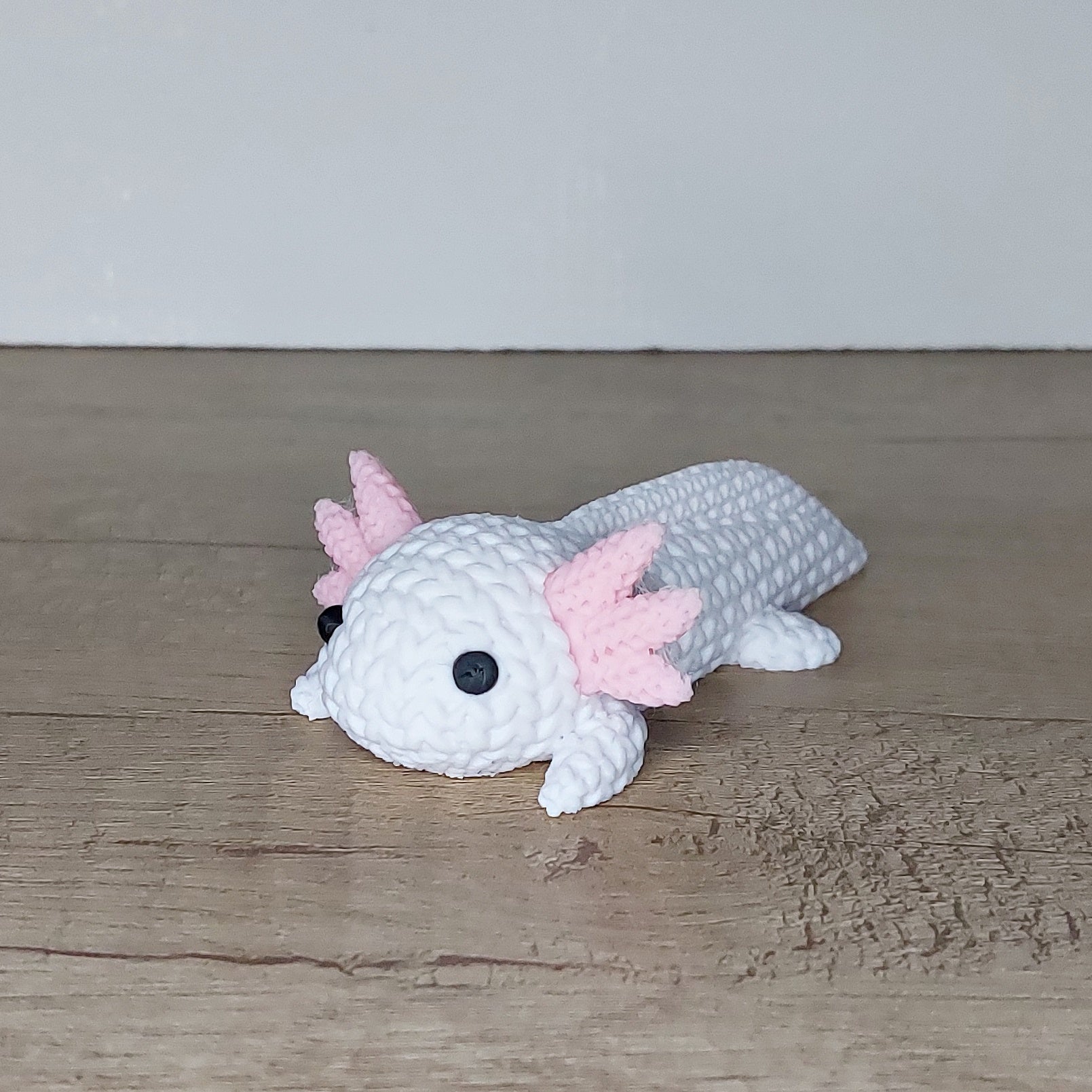🩷 Axolotl im Strick-Look aus 3D-Druck – Niedliche Dekofigur mit einzigartiger Strickoptik
