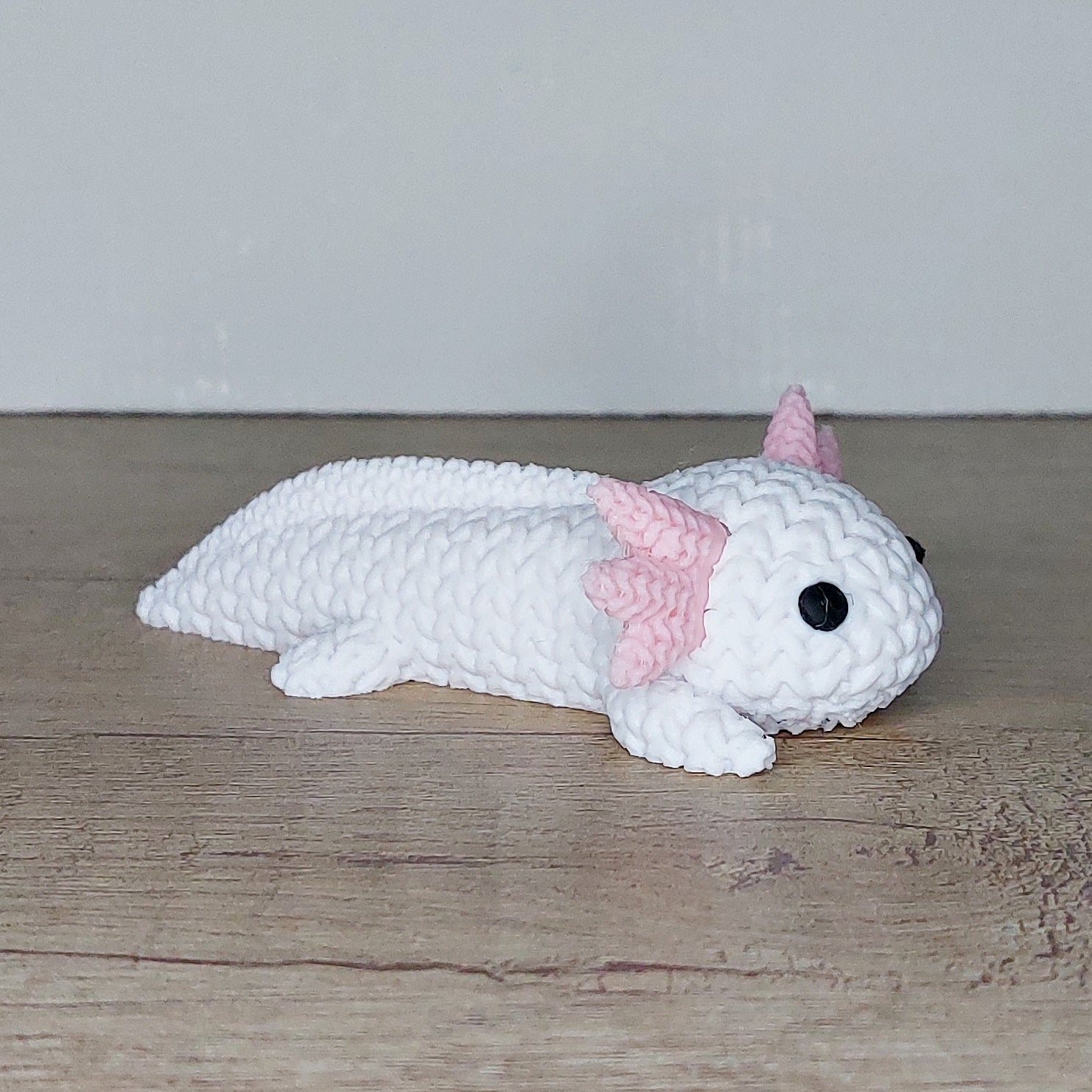 🩷 Axolotl im Strick-Look aus 3D-Druck – Niedliche Dekofigur mit einzigartiger Strickoptik