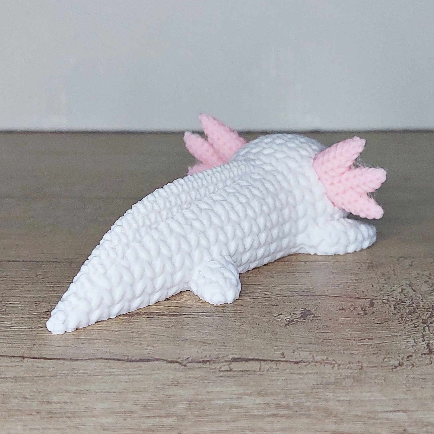 🩷 Axolotl im Strick-Look aus 3D-Druck – Niedliche Dekofigur mit einzigartiger Strickoptik