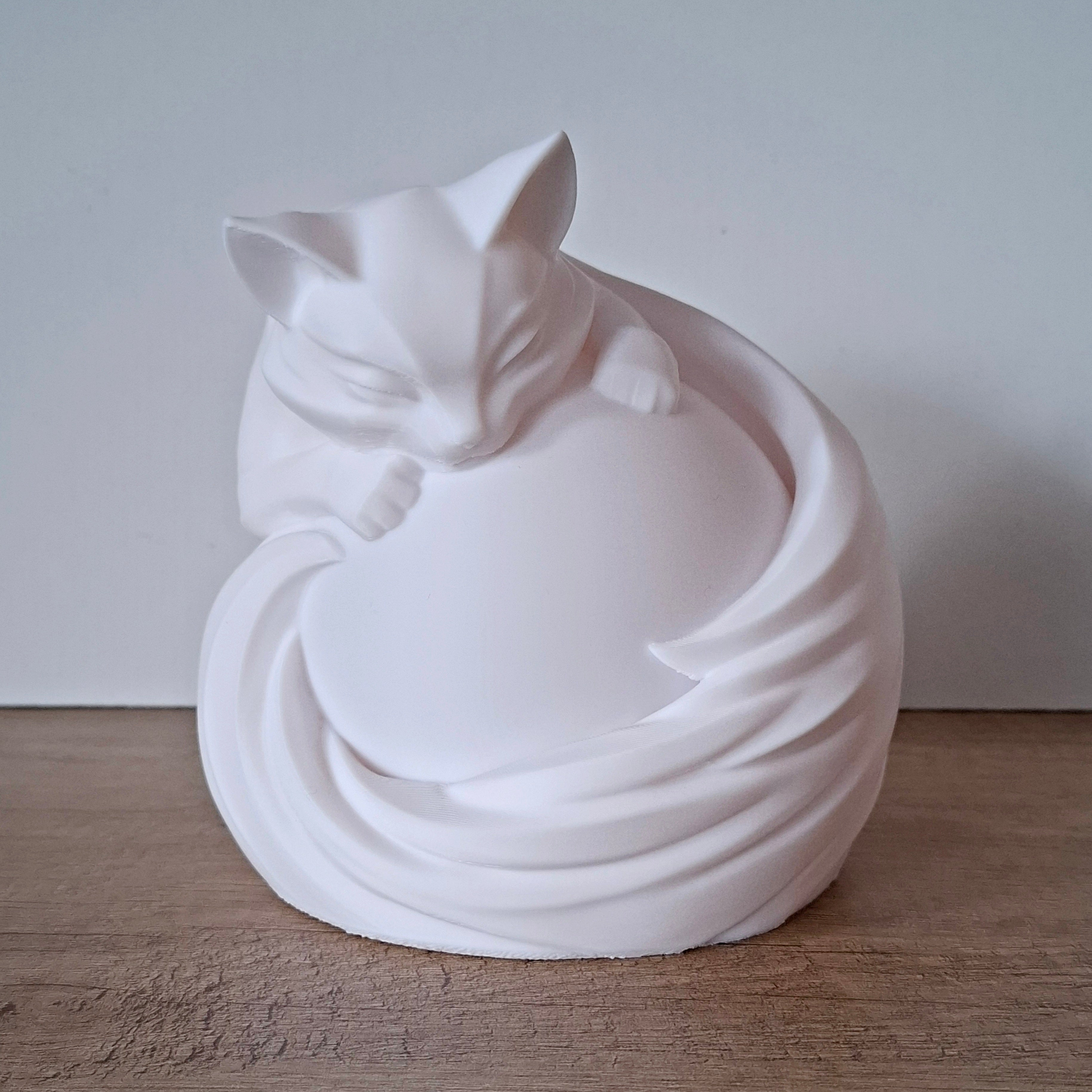 🐱 Katzen-Lampe Weiß – LED-Lampe aus hochwertigem 3D-Druck