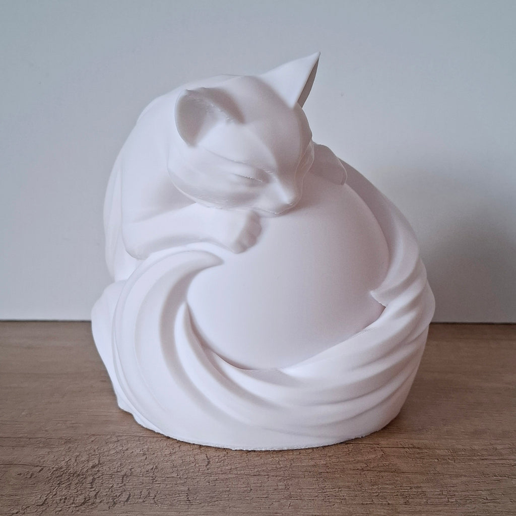 🐱 Katzen-Lampe Weiß – LED-Lampe aus hochwertigem 3D-Druck