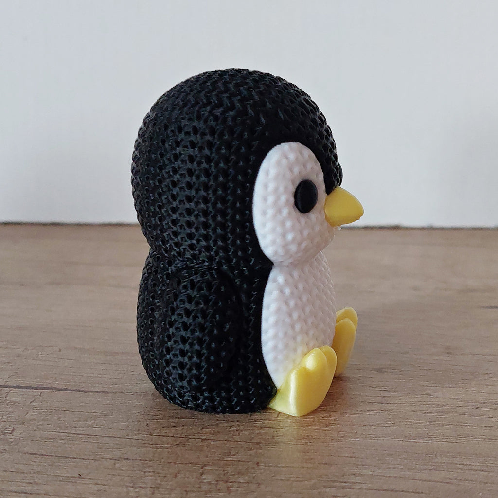 🐧 Pinguin im Strick-Look – Niedliche 3D-Druck Dekofigur für Tierliebhaber