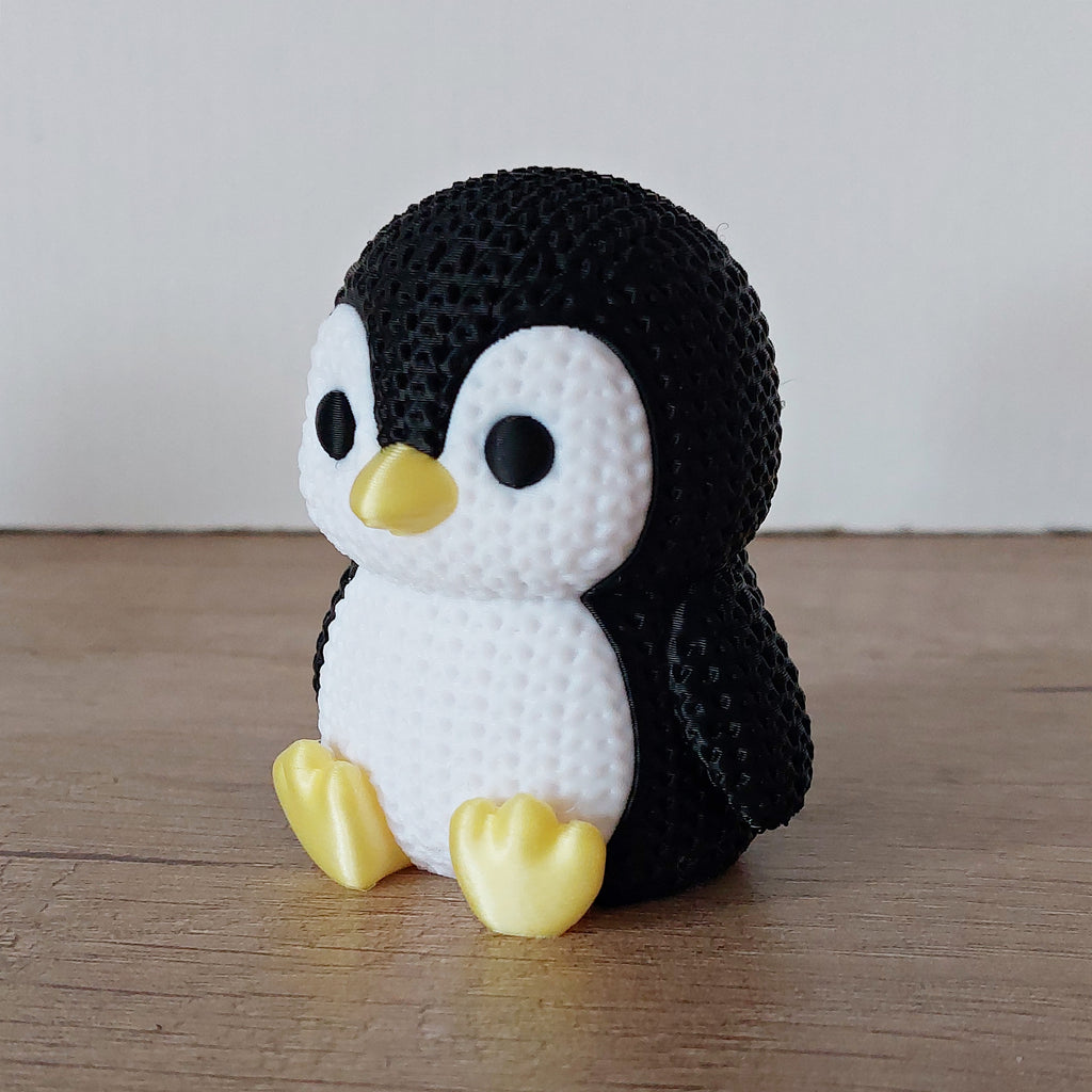 🐧 Pinguin im Strick-Look – Niedliche 3D-Druck Dekofigur für Tierliebhaber