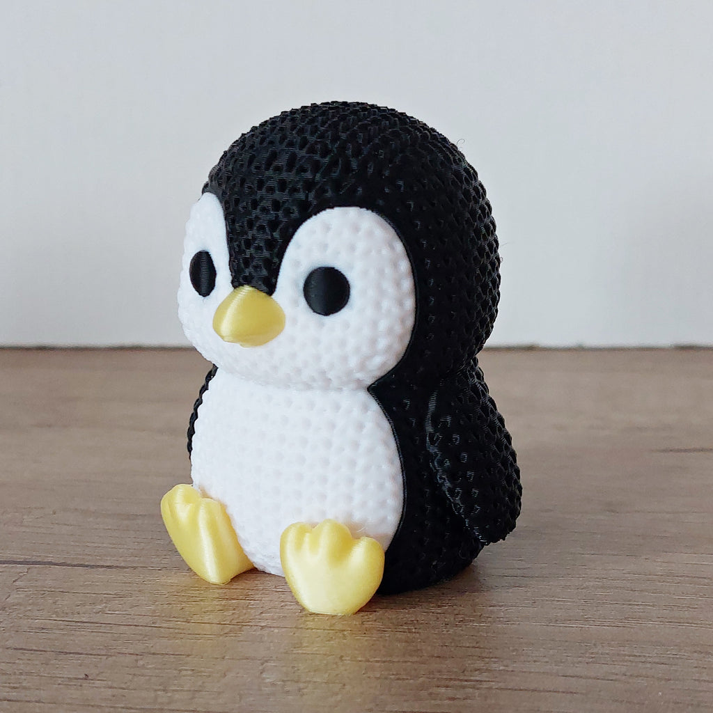 🐧 Pinguin im Strick-Look – Niedliche 3D-Druck Dekofigur für Tierliebhaber