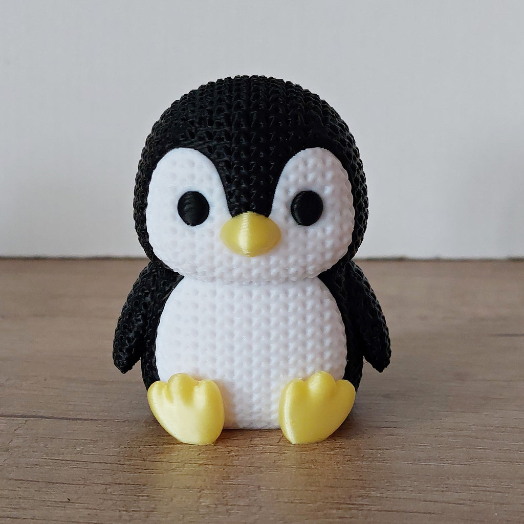 🐧 Pinguin im Strick-Look – Niedliche 3D-Druck Dekofigur für Tierliebhaber