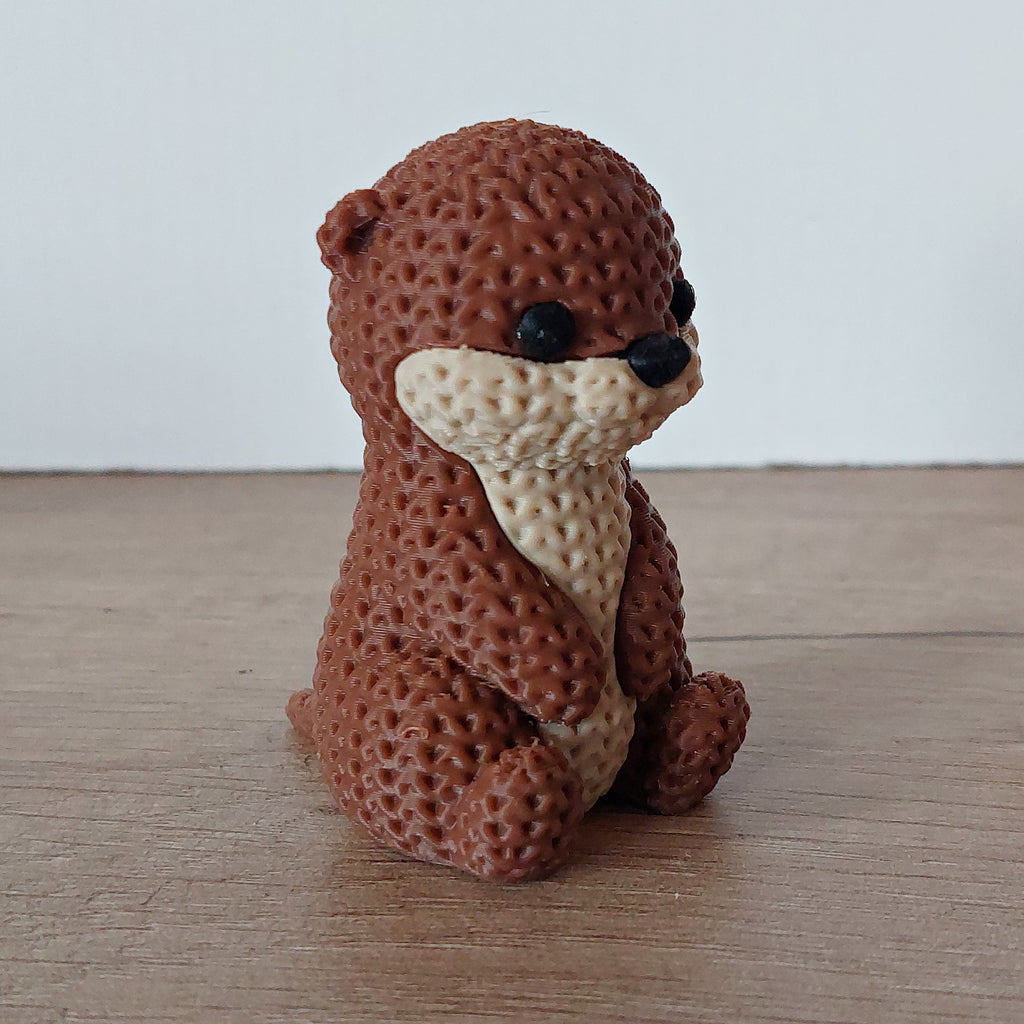 🦦 Otter im Strick-Look – Niedliche 3D-Druck Dekofigur für Tierliebhaber