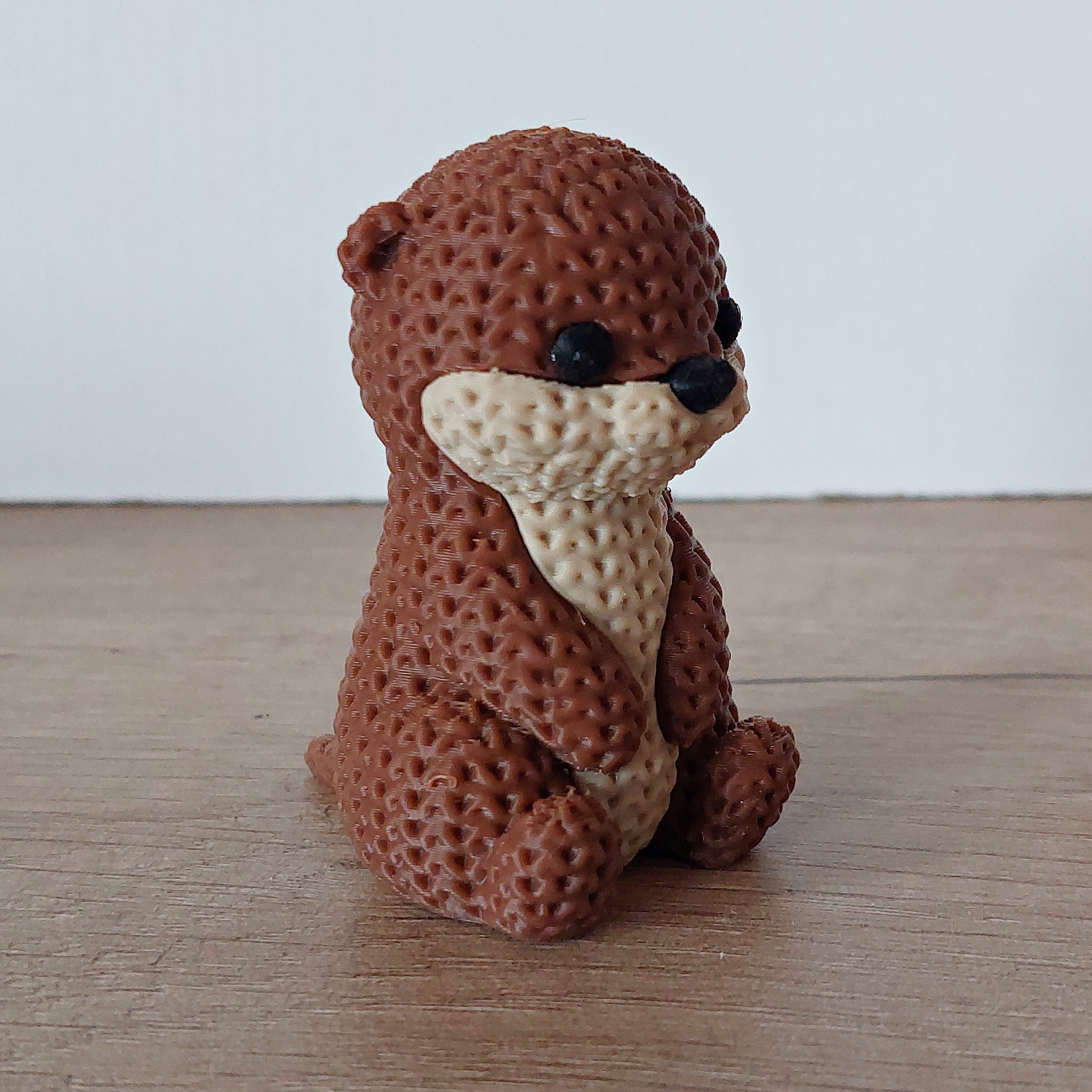 🦦 Otter im Strick-Look – Niedliche 3D-Druck Dekofigur für Tierliebhaber